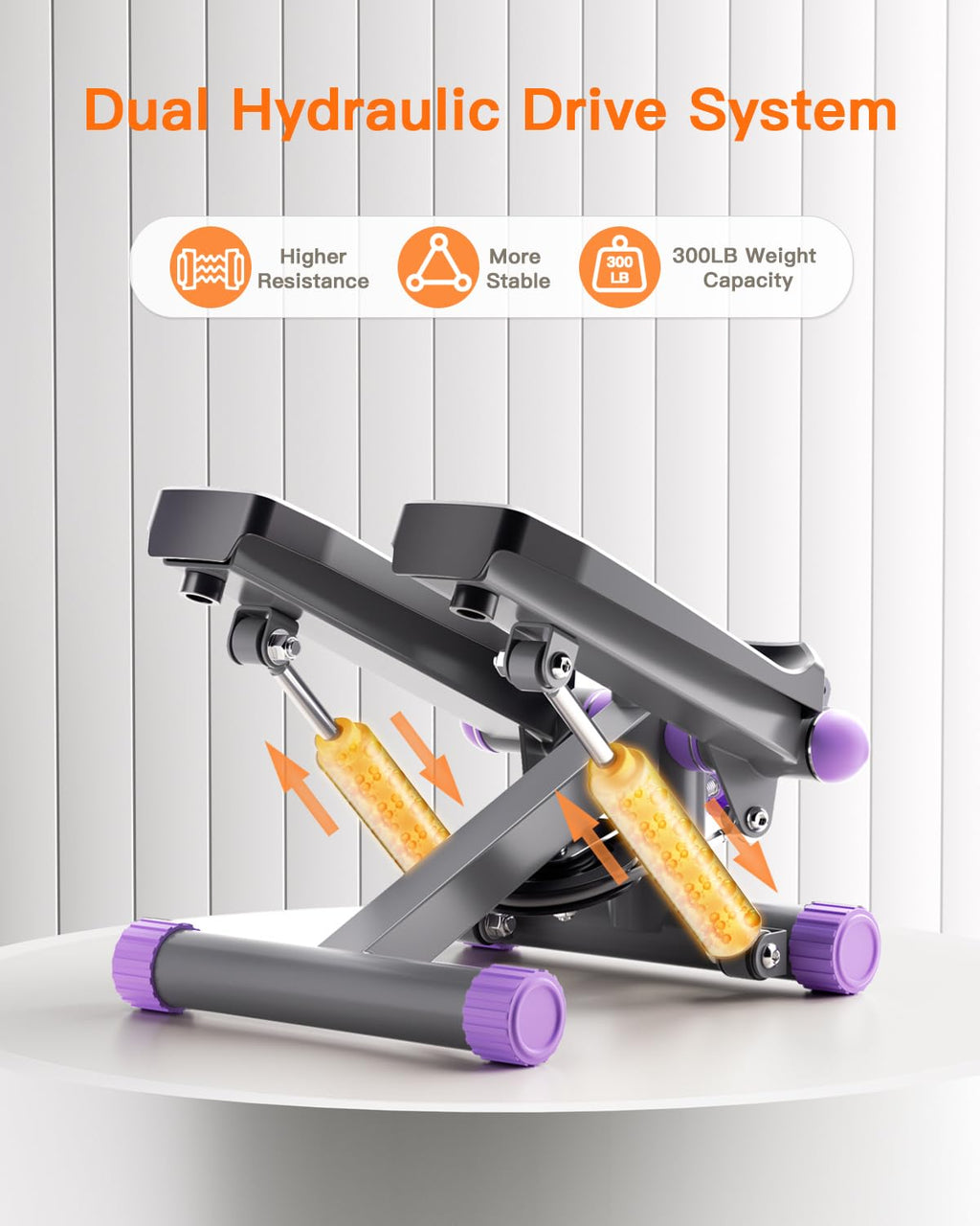 Steppers for Exercise at Home, Mini Stepper with Resistance Bands Portable Stair Stepper for Buttocks Lifting and Body Shaping