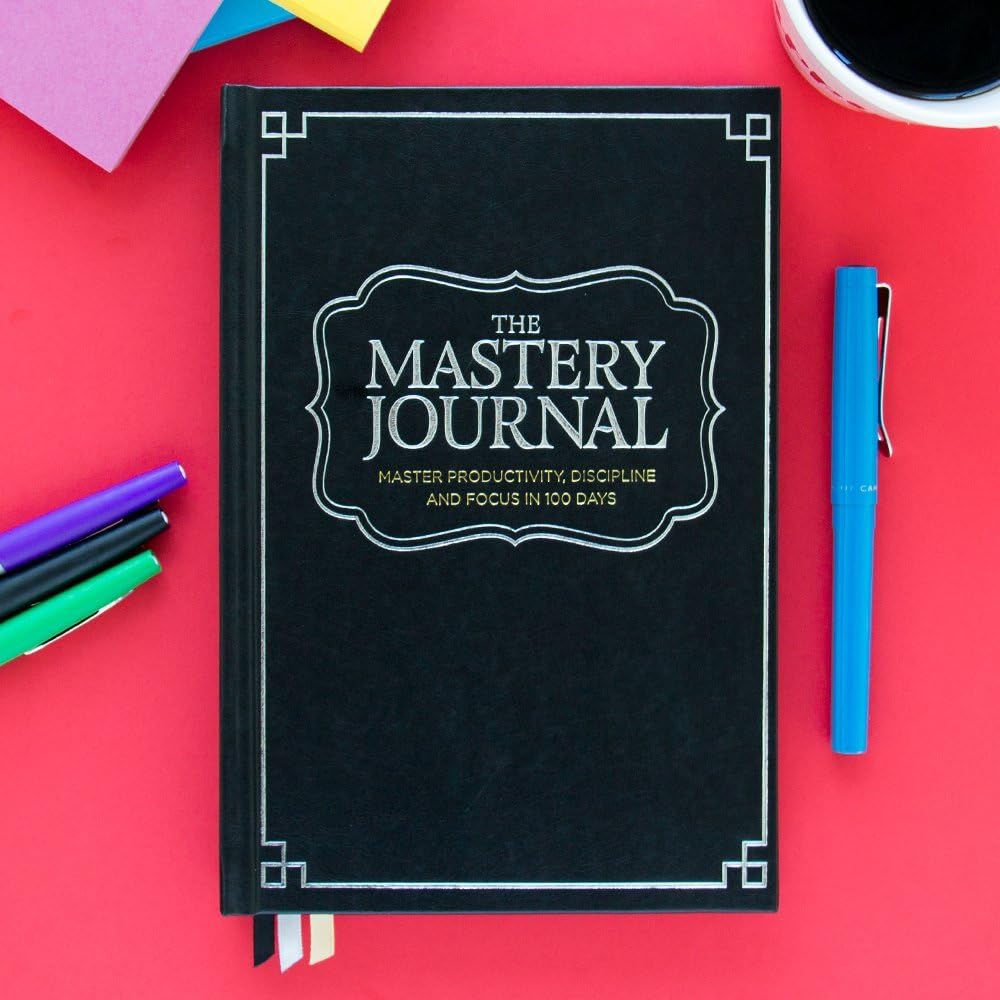 2022 Black Leather A4 Non-Dated Daily Planner for Adults: Productivity Tracking, Discipline Improvement, Focus Enhancement