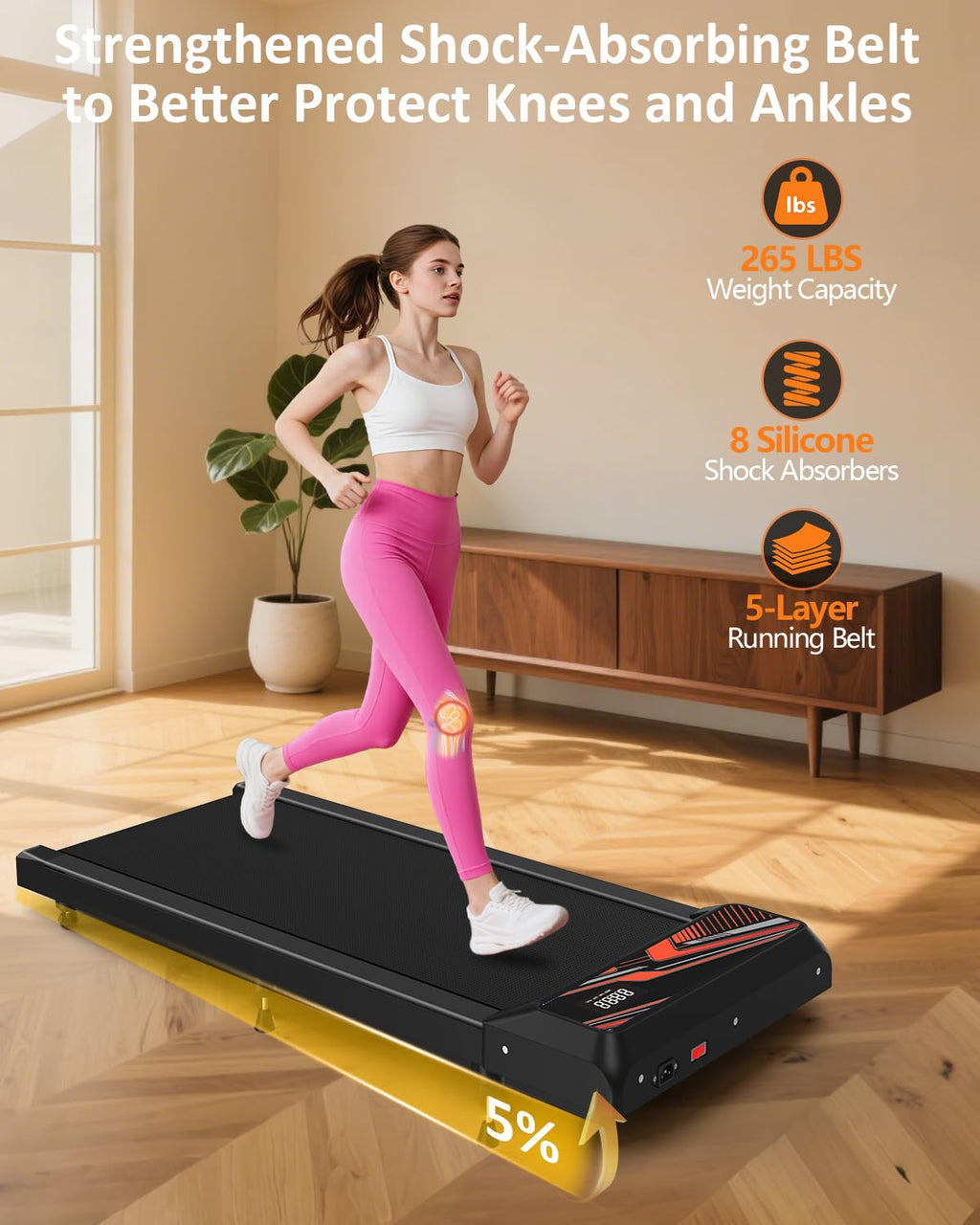 2.5HP Walking Mat with Incline pad