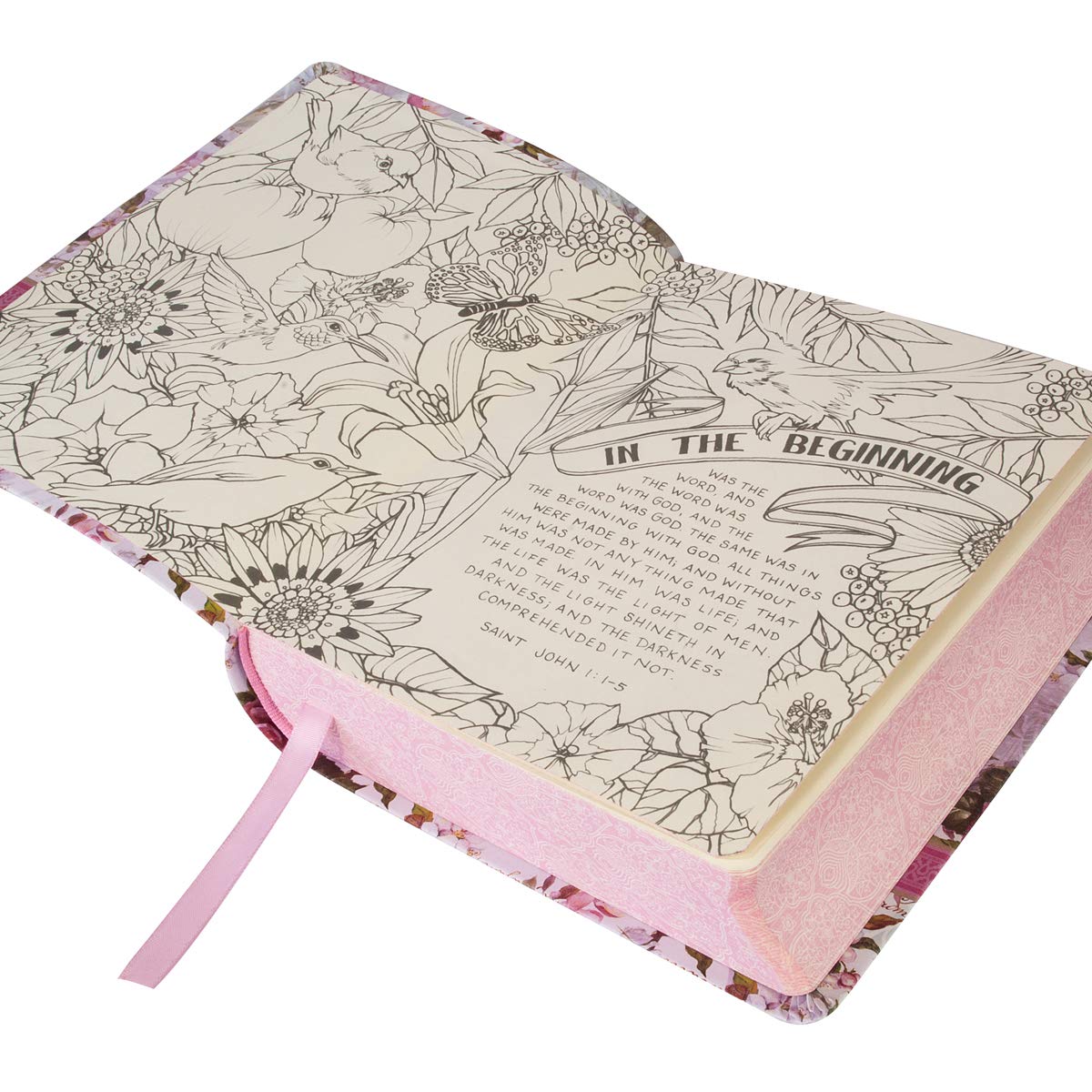 KJV Holy Bible, My Creative Bible, Faux Leather Flexcover - Ribbon Marker, King James Version, Pink Floral (KJV Creative Editions)