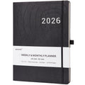 2026 Planner - Planner 2026 with Pen Loop, Jan 2026 - Dec 2026, to Achieve Your Goals & Improve Productivity, Thick Paper, 40 Note Pages, Inner Pocket, 5.75" x 8.25" - Black