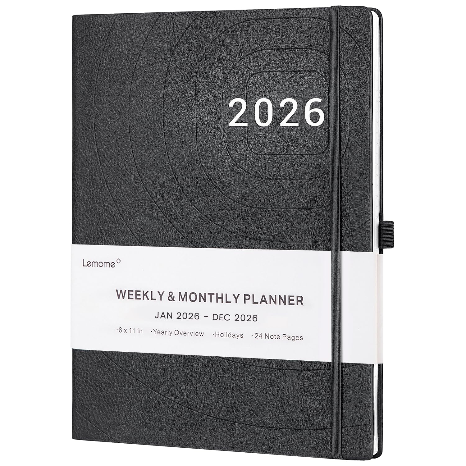 2026 Planner - Planner 2026 with Pen Loop, Jan 2026 - Dec 2026, to Achieve Your Goals & Improve Productivity, Thick Paper, 40 Note Pages, Inner Pocket, 5.75" x 8.25" - Black