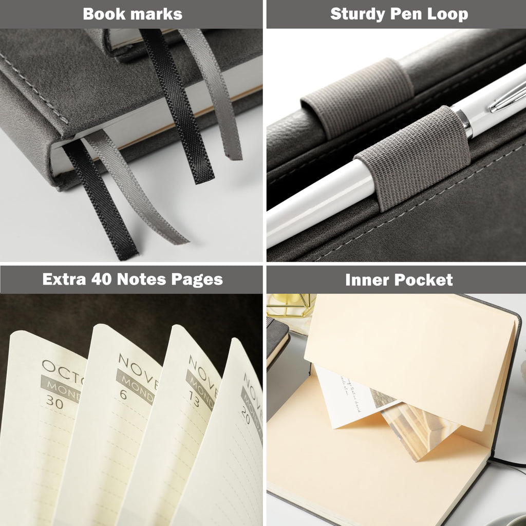 2026 Planner - Planner 2026 with Pen Loop, Jan 2026 - Dec 2026, to Achieve Your Goals & Improve Productivity, Thick Paper, 40 Note Pages, Inner Pocket, 5.75" x 8.25" - Black