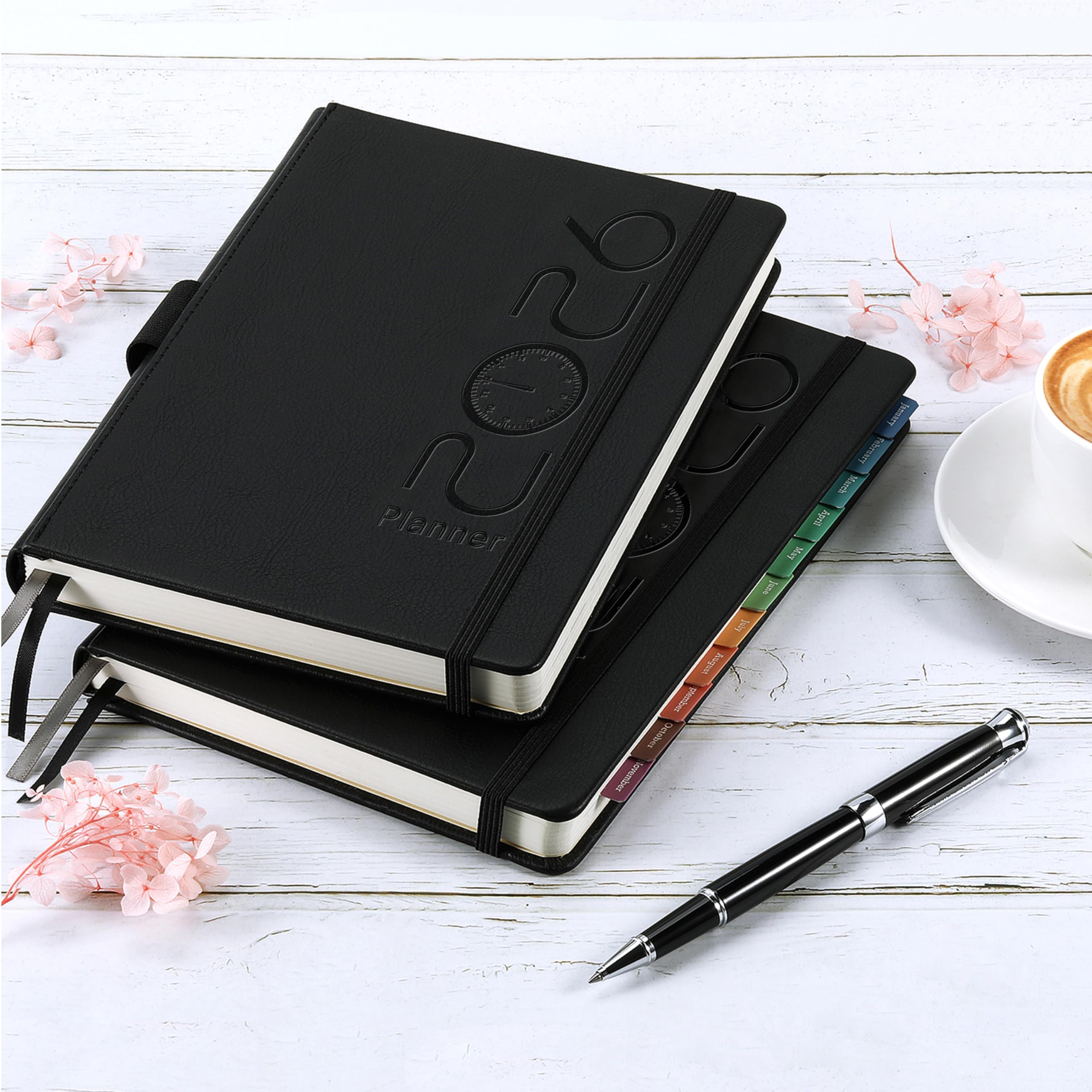 2026 Planner - Planner 2026 with Pen Loop, Jan 2026 - Dec 2026, to Achieve Your Goals & Improve Productivity, Thick Paper, 40 Note Pages, Inner Pocket, 5.75" x 8.25" - Black