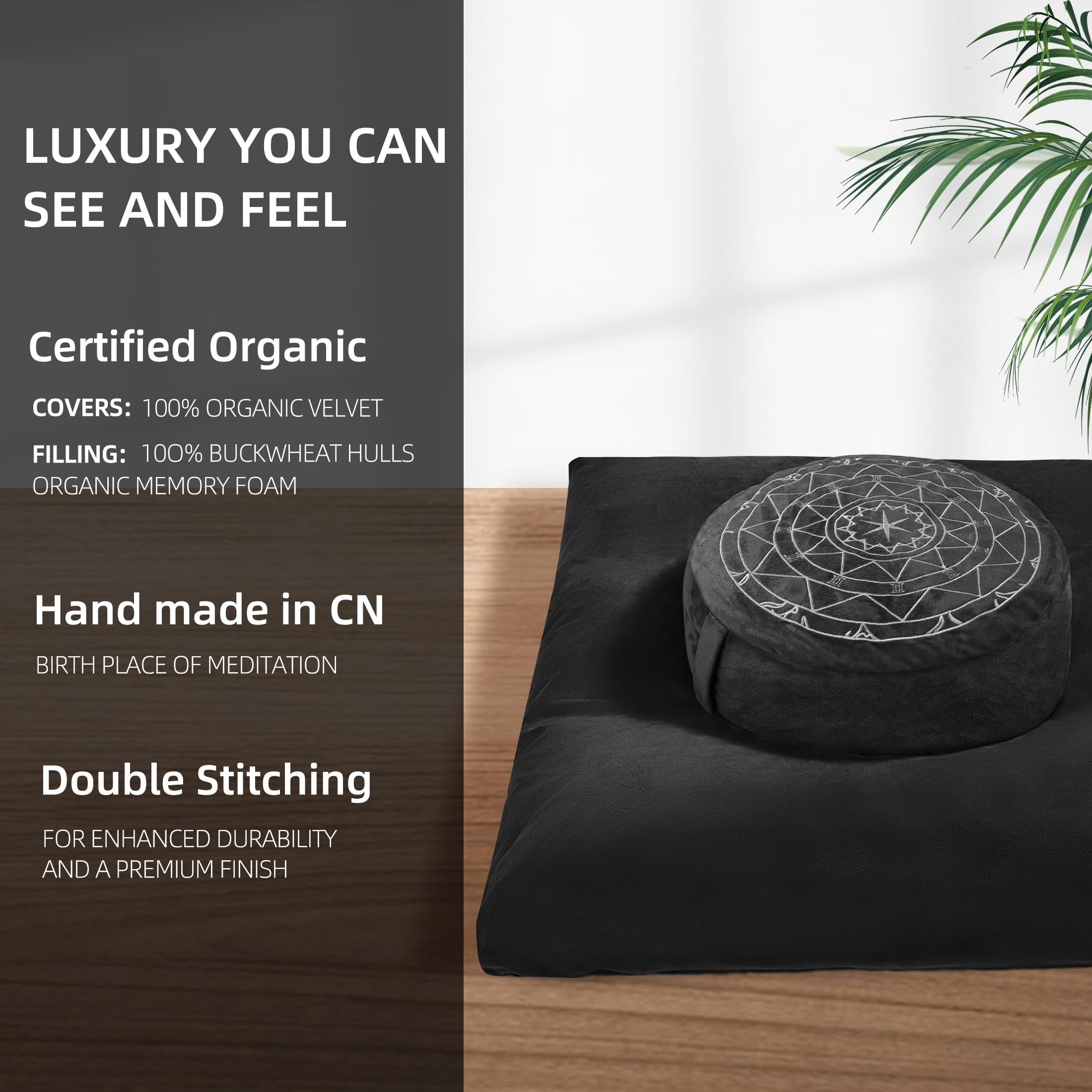 Zafu & Zabuton Meditation Cushion Set