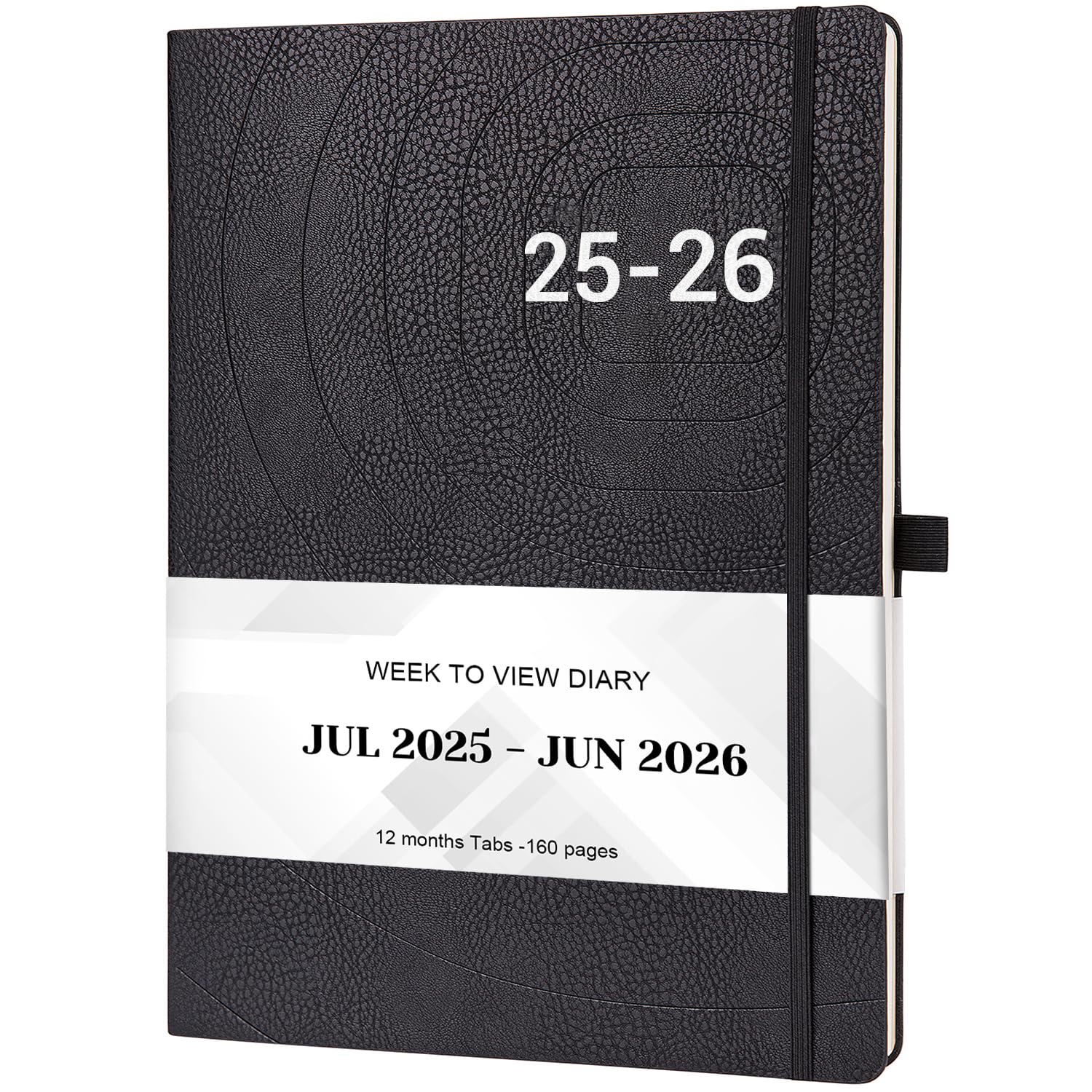 2026 Planner - Planner 2026 with Pen Loop, Jan 2026 - Dec 2026, to Achieve Your Goals & Improve Productivity, Thick Paper, 40 Note Pages, Inner Pocket, 5.75" x 8.25" - Black