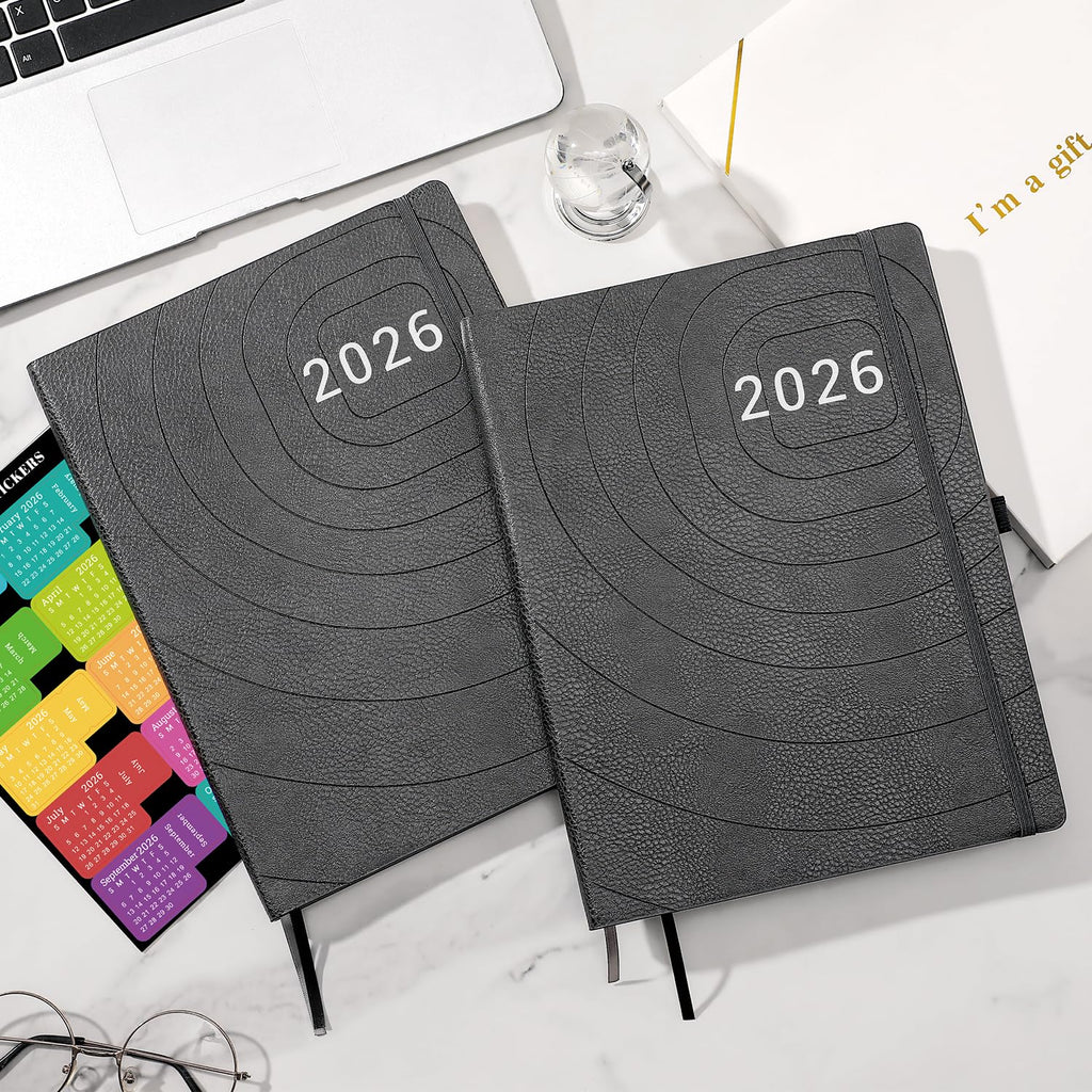 2026 Planner - Planner 2026 with Pen Loop, Jan 2026 - Dec 2026, to Achieve Your Goals & Improve Productivity, Thick Paper, 40 Note Pages, Inner Pocket, 5.75" x 8.25" - Black