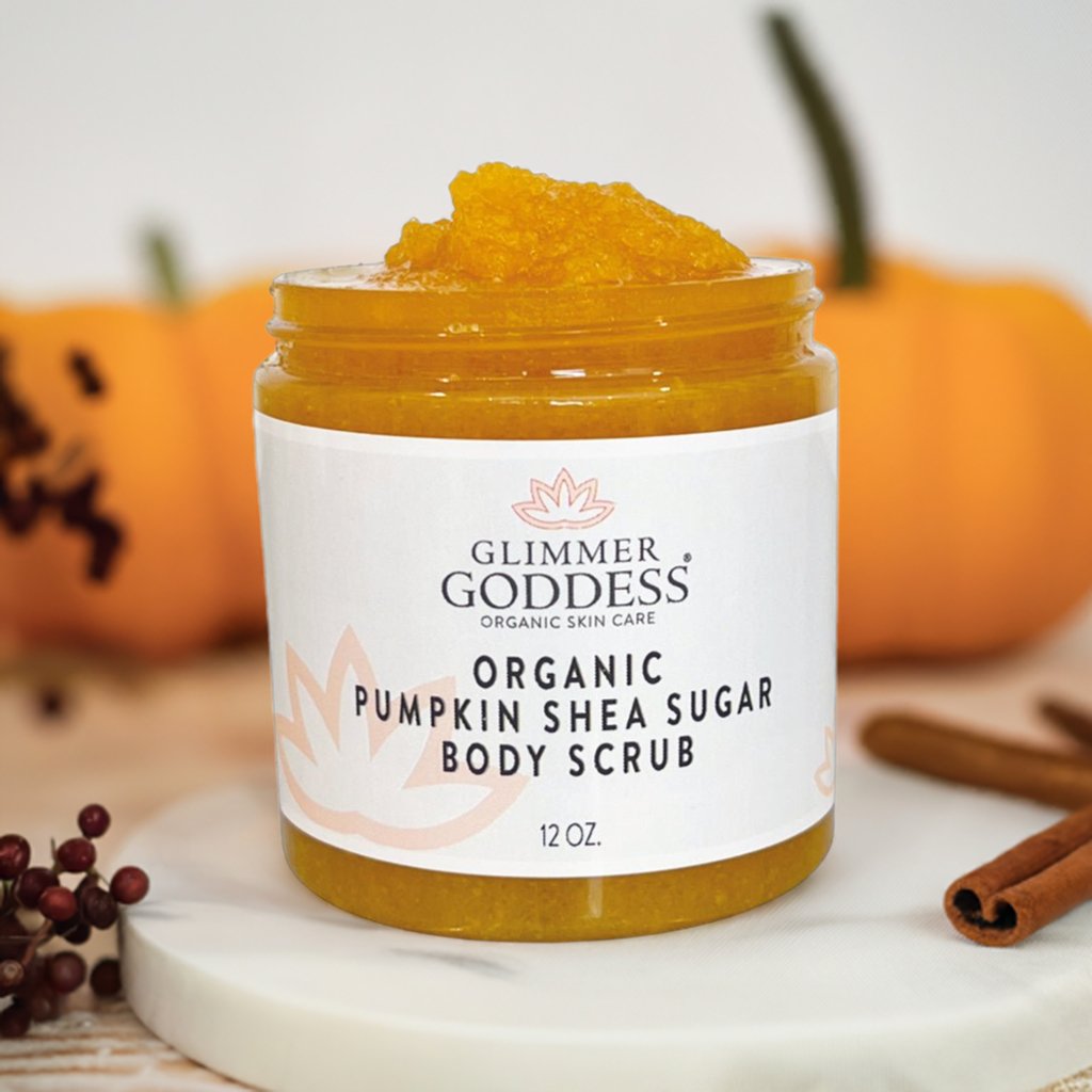 Organic Pumpkin Shea Sugar Body Scrub – Fall Scented Exfoliator for Glowing, Smooth Skin